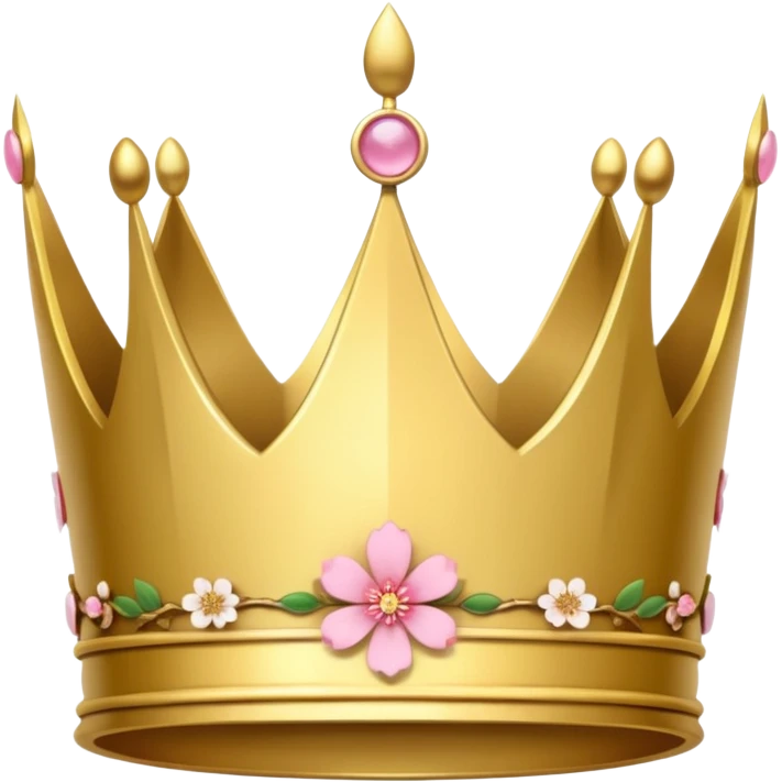create a crown with japanese symbols and sakura leaf emoji