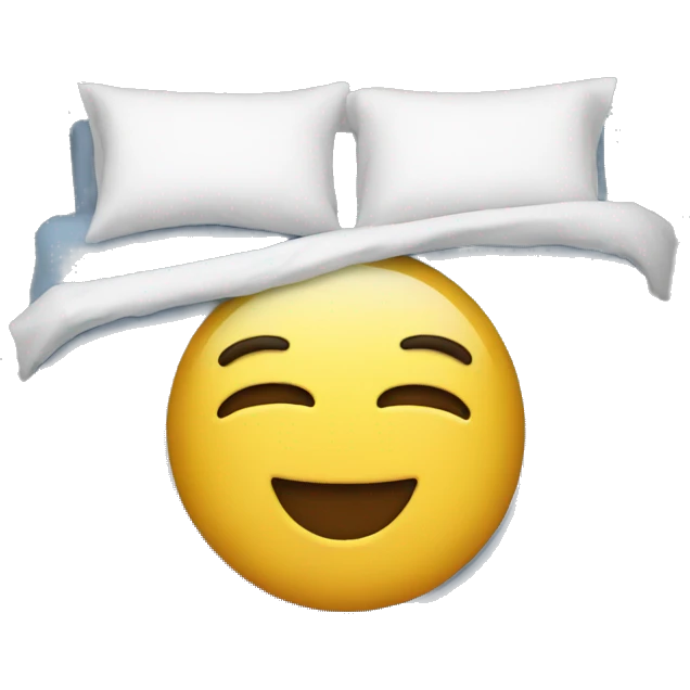 Emoji on bed emoji