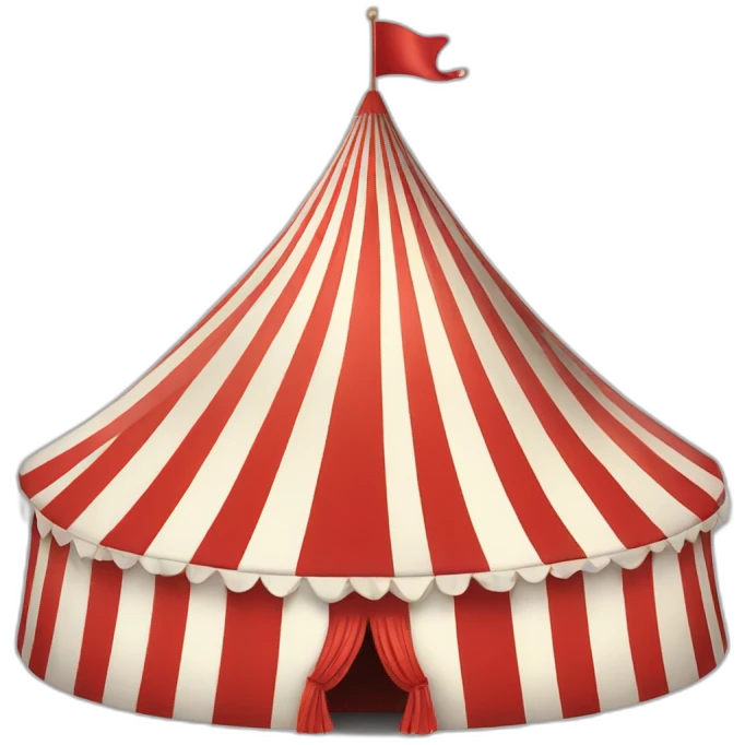 circus tent in red and white emoji