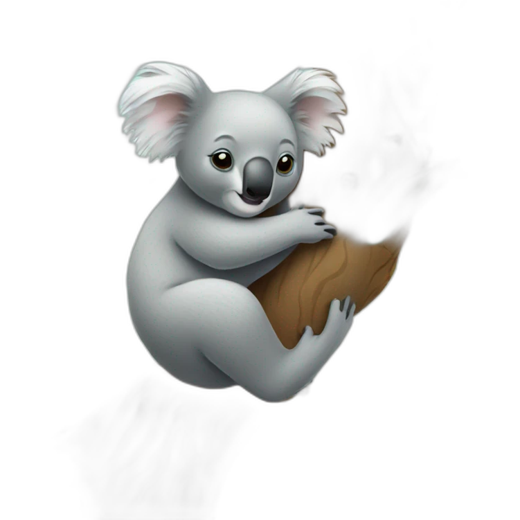 a koala hugging a tree emoji