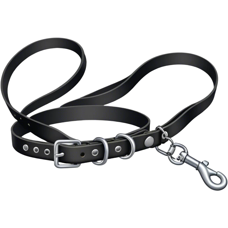 Black collar with leash emoji