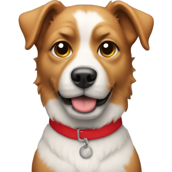 Dog with red vest  emoji
