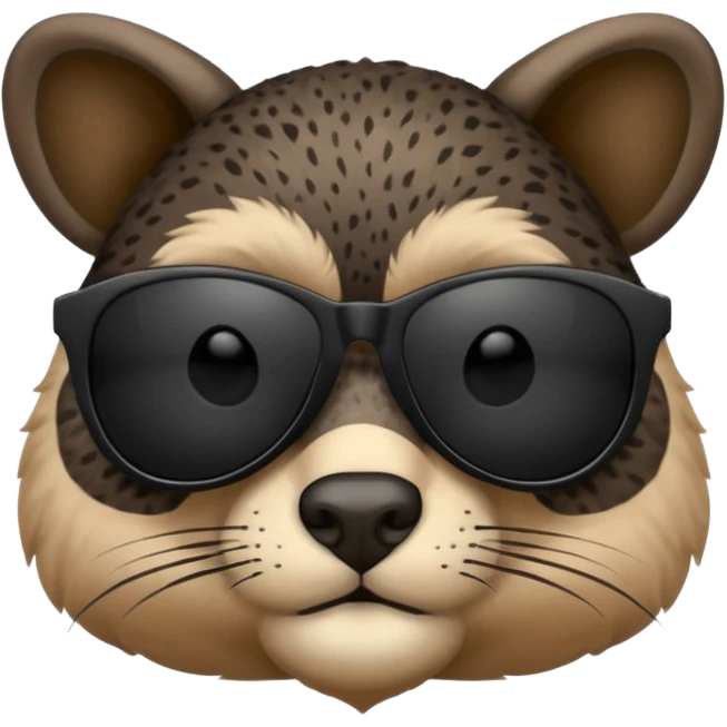 animal wtih black sunglasses  emoji