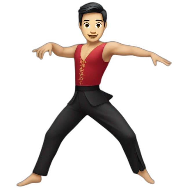 asian ballroom latin male dancer emoji
