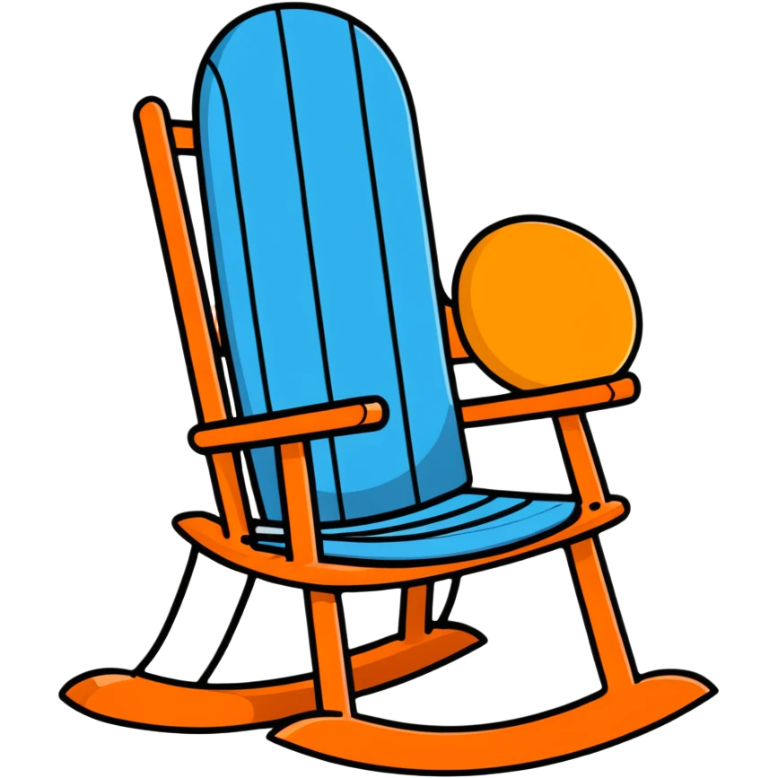 Blue rocking chair for nursery emoji