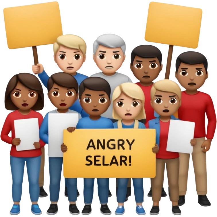 revolution, mass protests, violence, picket movement emoji