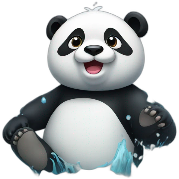 Panda in water emoji