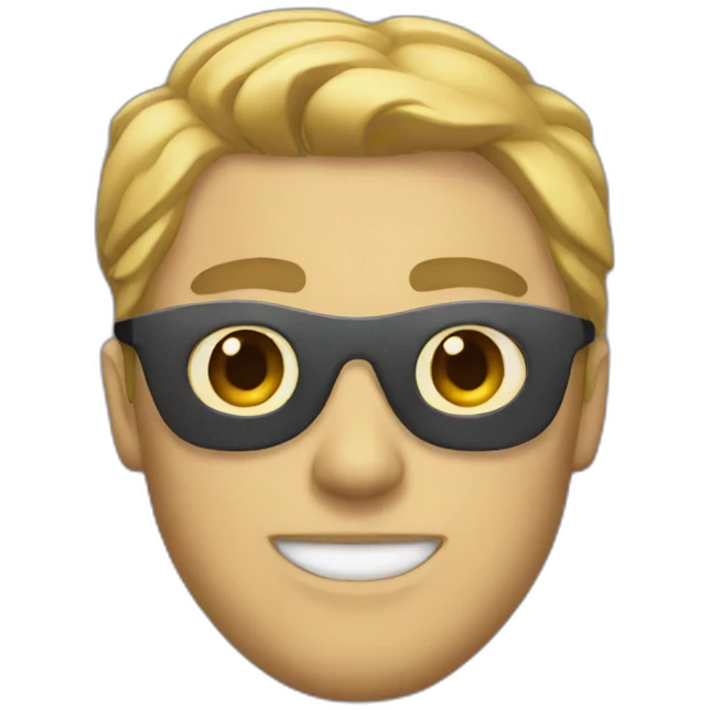 Guy with a mask emoji