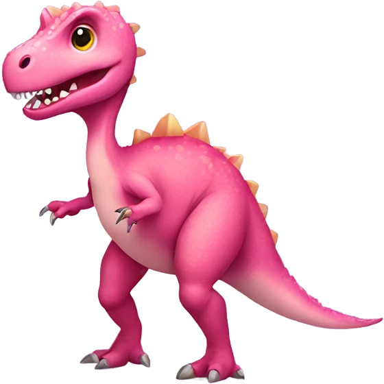 dinosaur wearing a pink tutu emoji