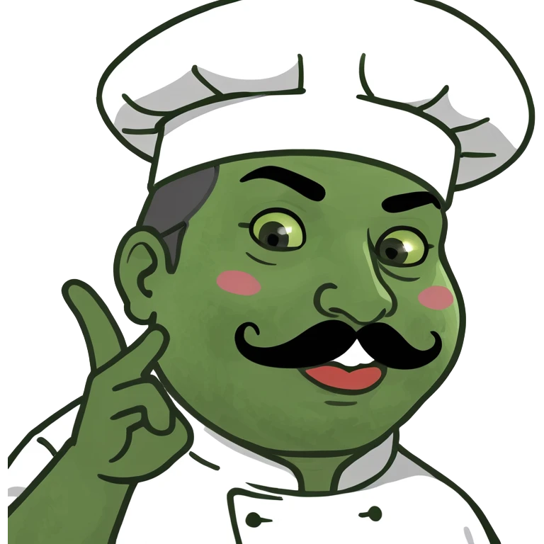 a mexican chef blowing a kiss emoji