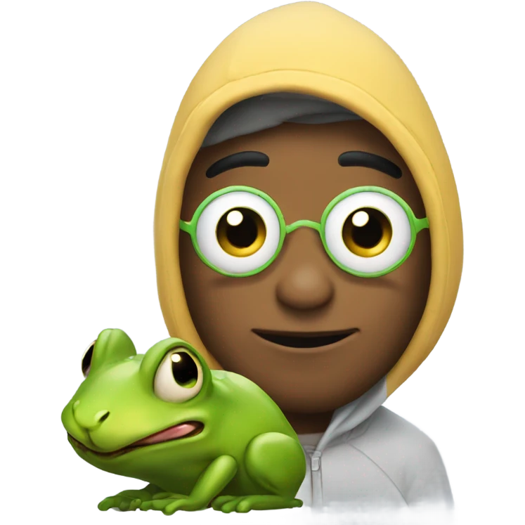Bad bunny with a frog emoji