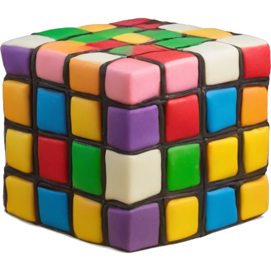 cube Rubik cake emoji