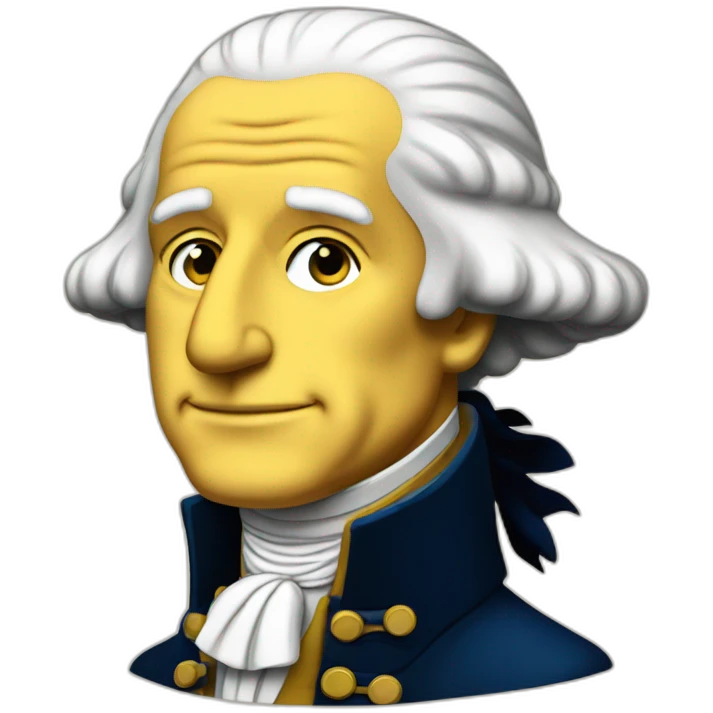 George Washington in simpson style emoji