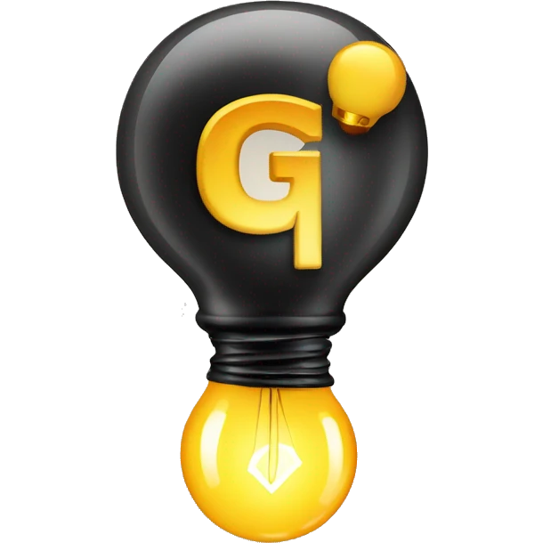 freemason lightbulb shining with letter g emoji