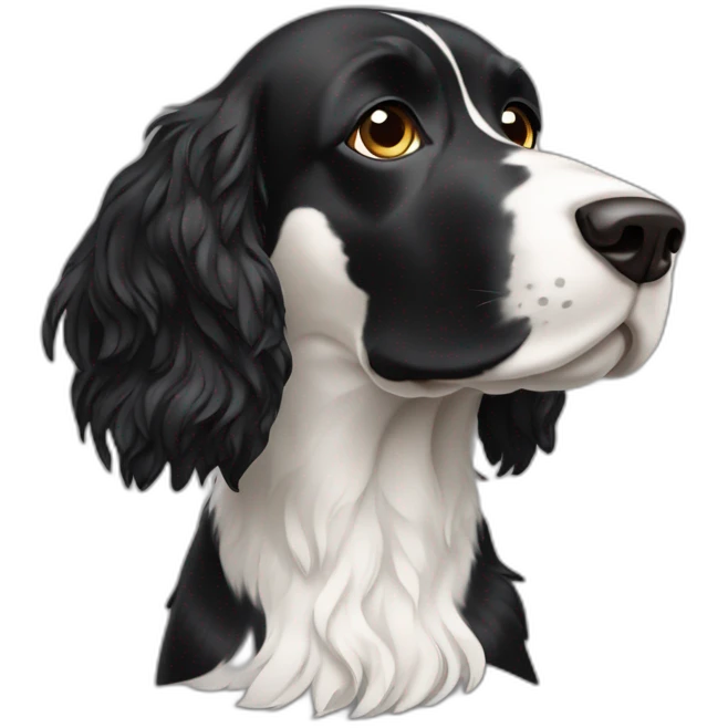 black springer spaniel dog emoji
