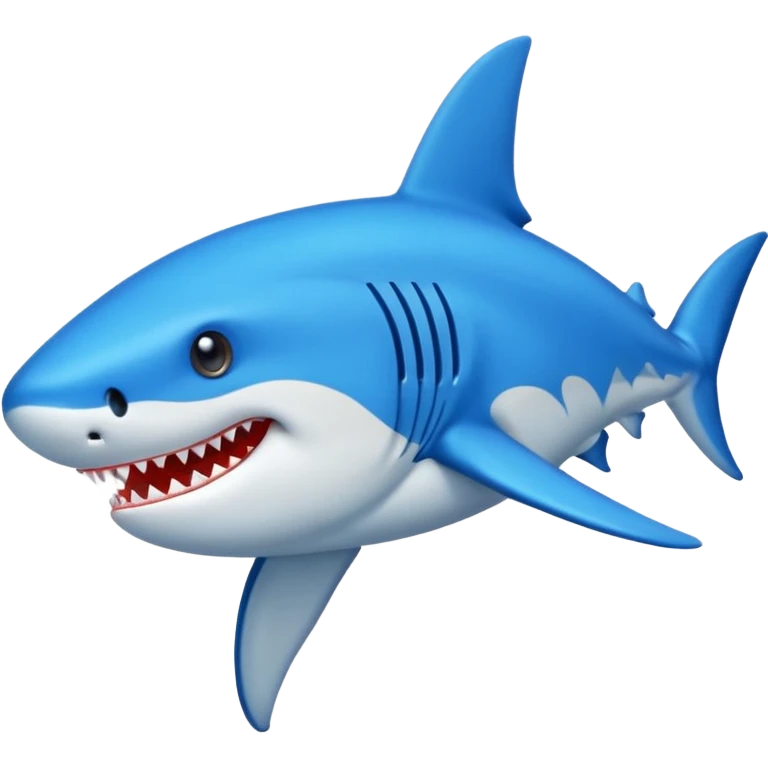 Un tiburón con tenis azules emoji