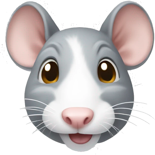 Gray-white rat Musya emoji