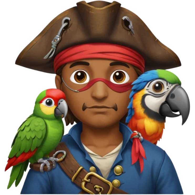 pirate and parrot emoji