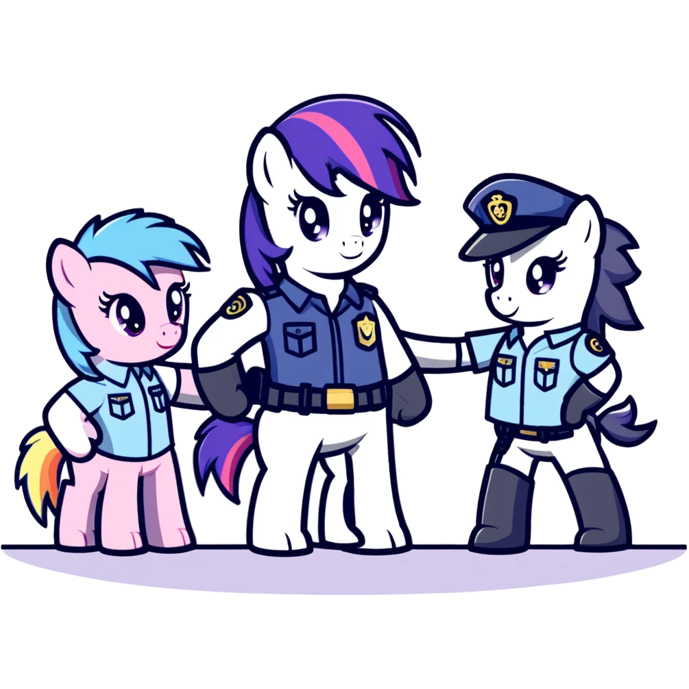 My Little Pony getting arrested emoji