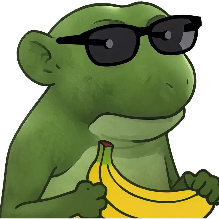 monkey in banana car emoji