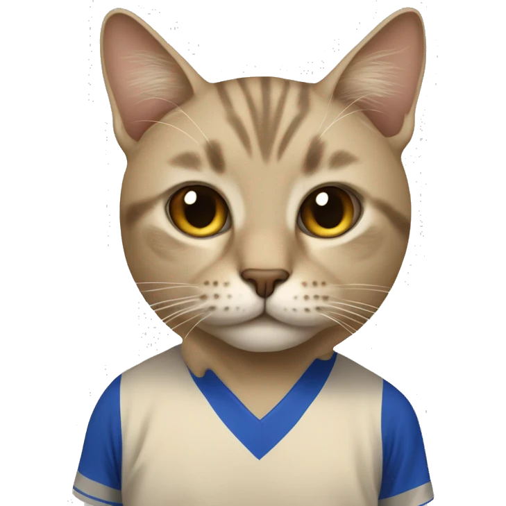 Cat beige wearing a Bosnian shirt  emoji
