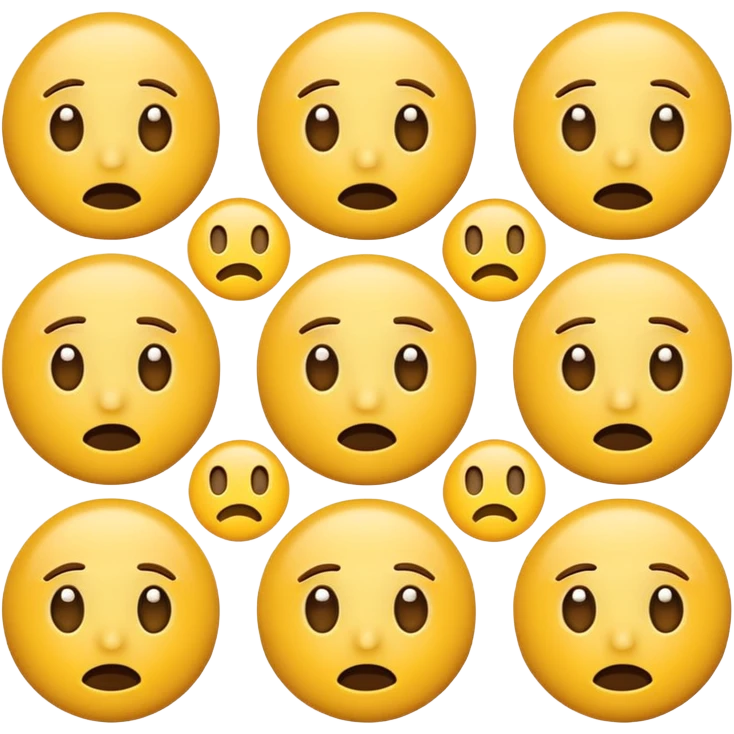 Make a confused emoji make the emoji yellow  emoji