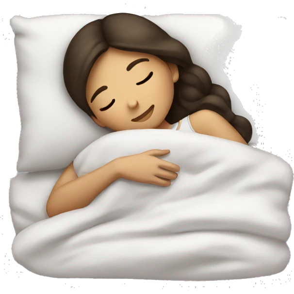 Brunette girl sleeping emoji