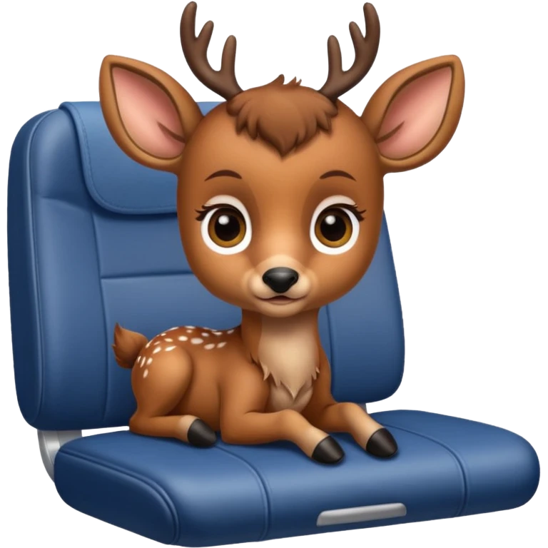 Baby deer on airplane emoji