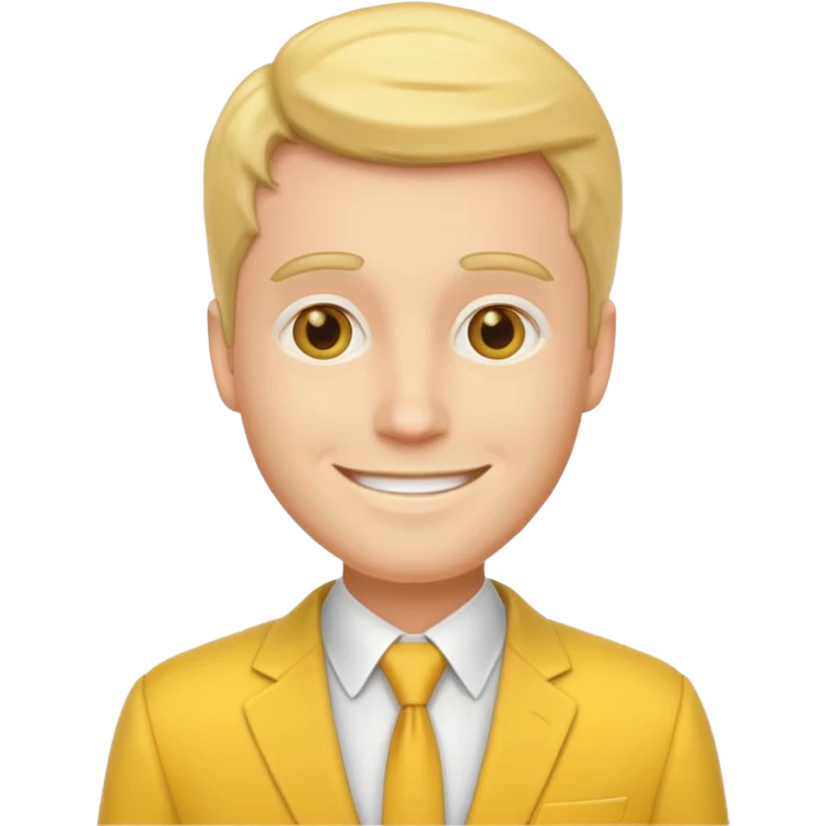 white man wearing yellow suit  emoji
