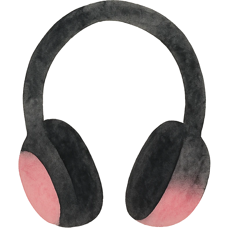 BLACKPINK-inspired object, black and pink colors, soft and artistic effect, Watercolor style emoji