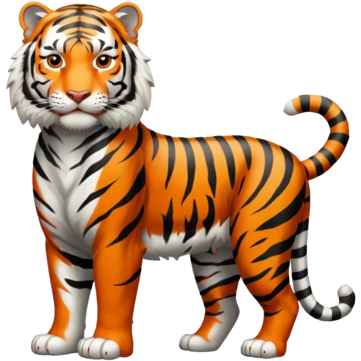 White tiger fullbody emoji