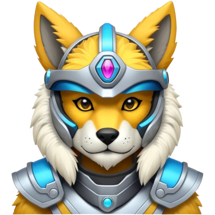 Anthro Protogen-furry-fursona emoji