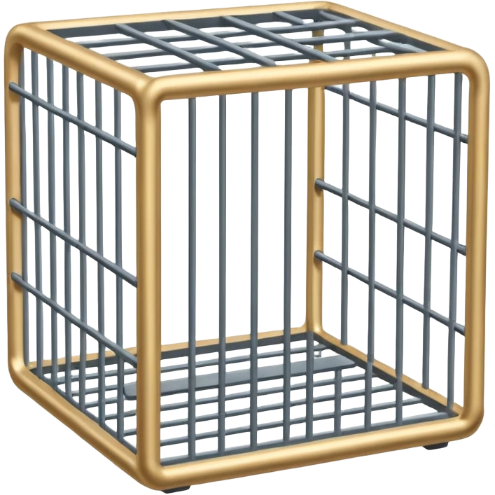 simple cage thin bars square emoji