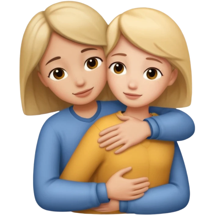 Caring hug emoji