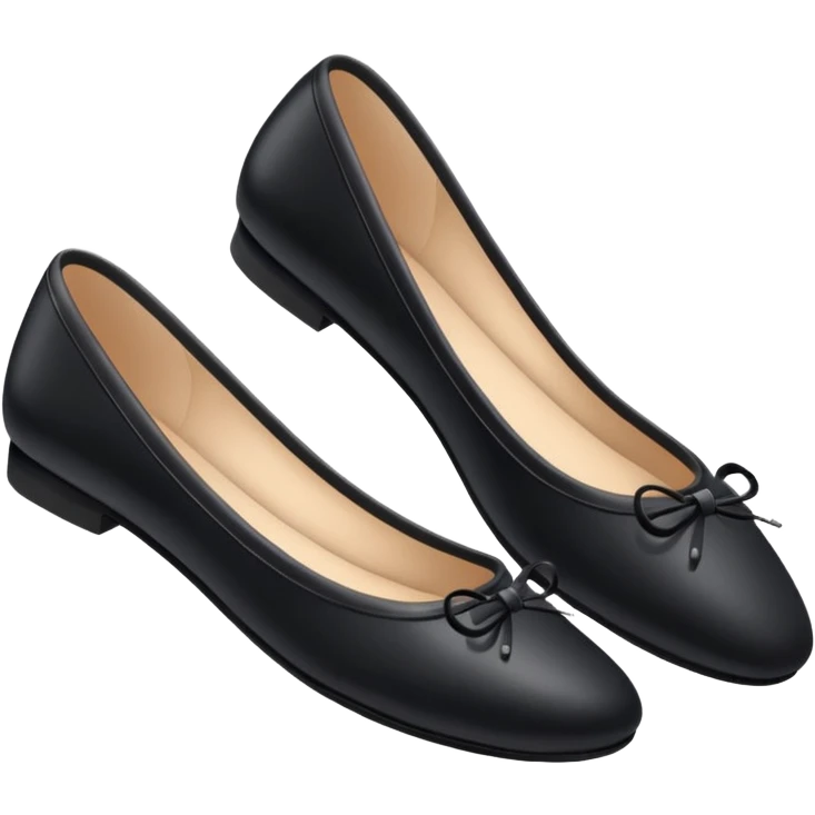 plain isolated black ballet flats emoji