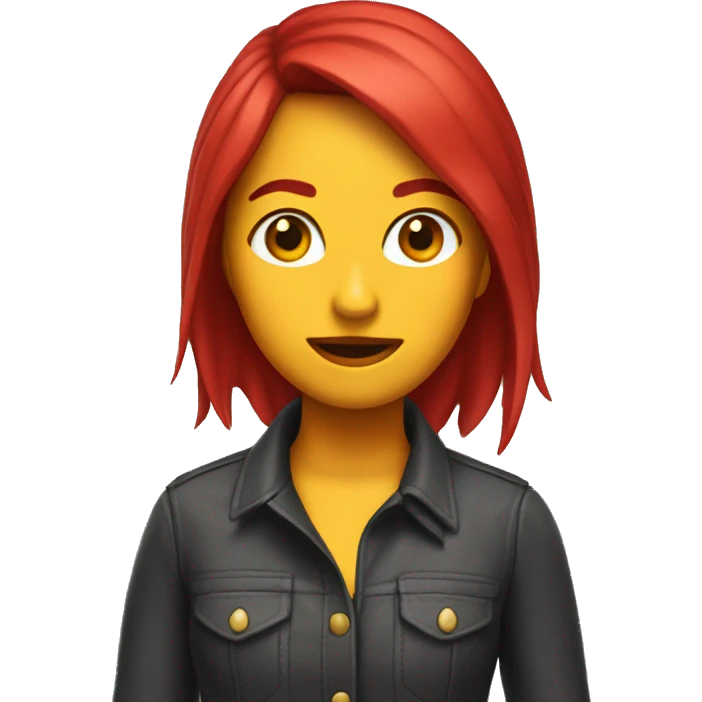 Chica pelirroja rojo  emoji