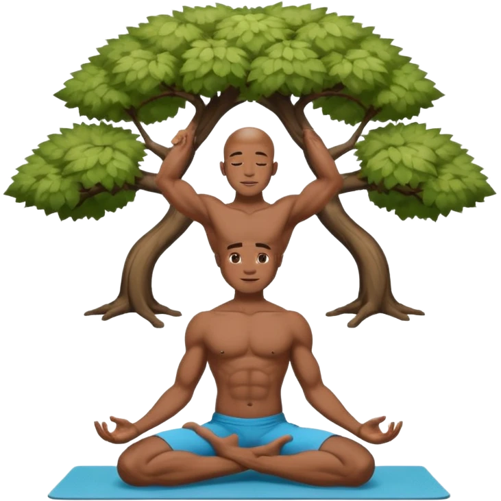 Yoga Practitioner black man  emoji