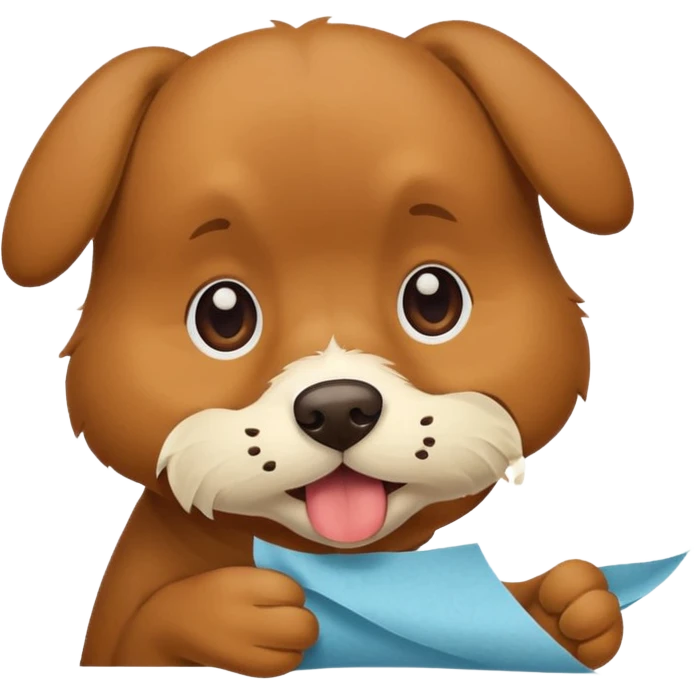 Dog eat homework emoji