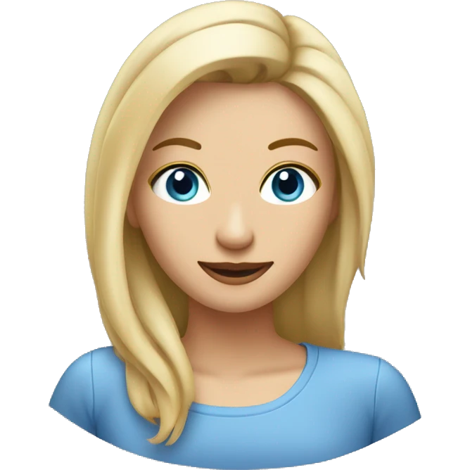 woman with blond Hair and Blue Eyes growing rosemary out of her head emoji