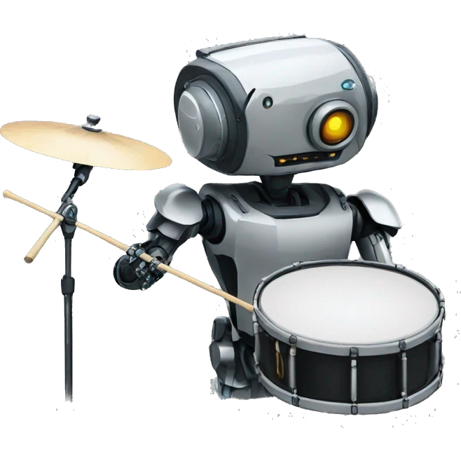 drum and bass robot emoji