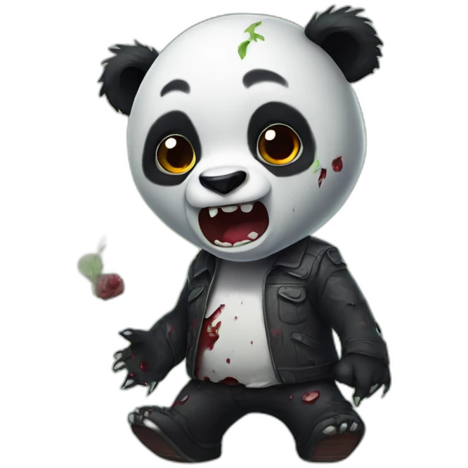 Zombie panda emoji