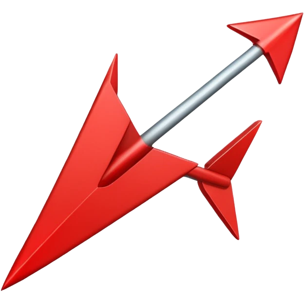 a red arrow pointing bad emoji