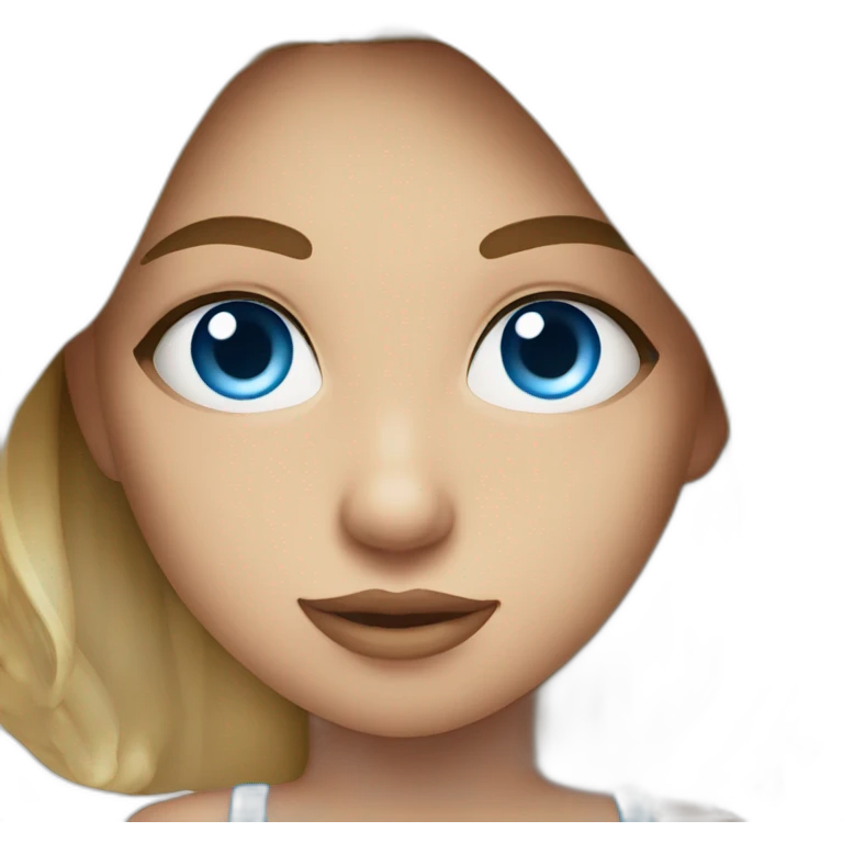 Blue eyes in bikini emoji