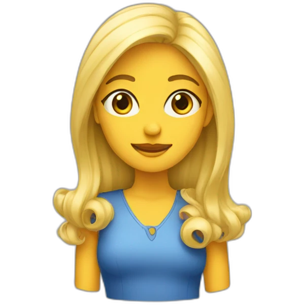 Une fille blonde emoji