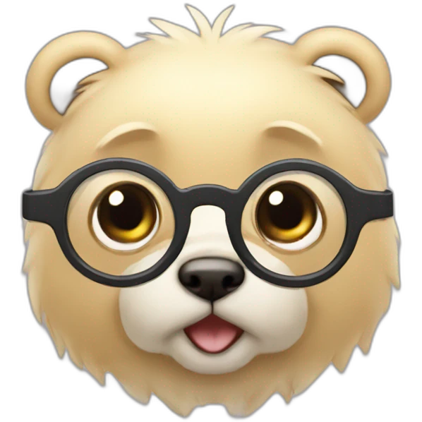 Cubchoo with round glasses emoji