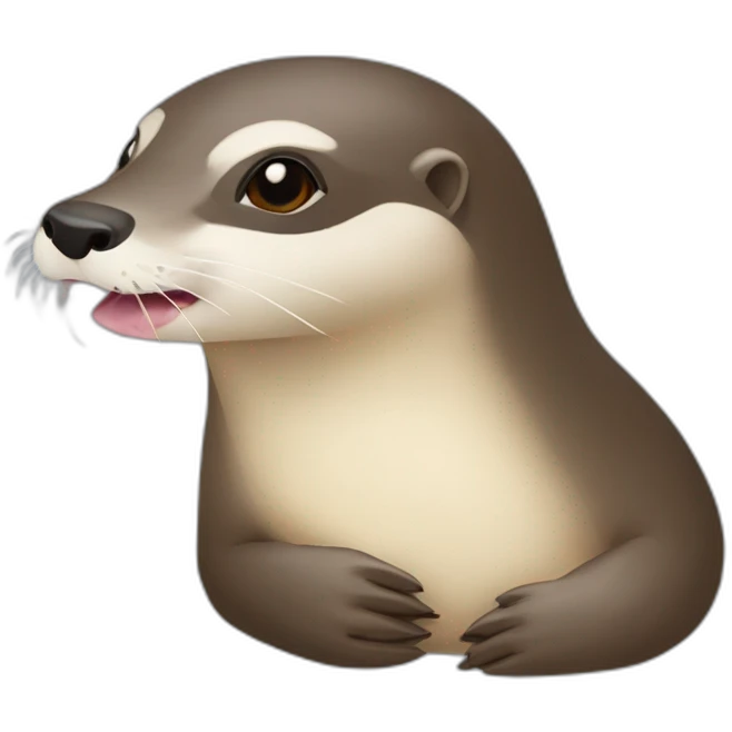 Loutre qui vole et aun bec de piegonn emoji