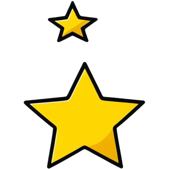 half yellow star symbol emoji