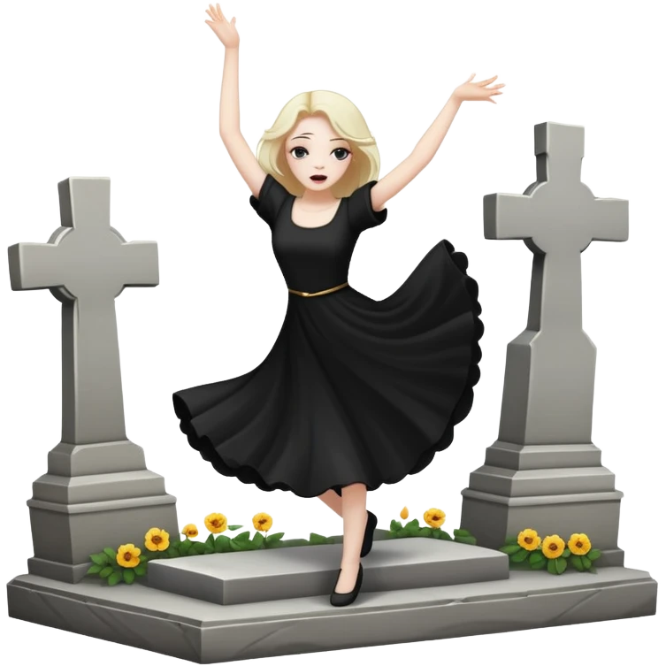 Dancing on a grave emoji