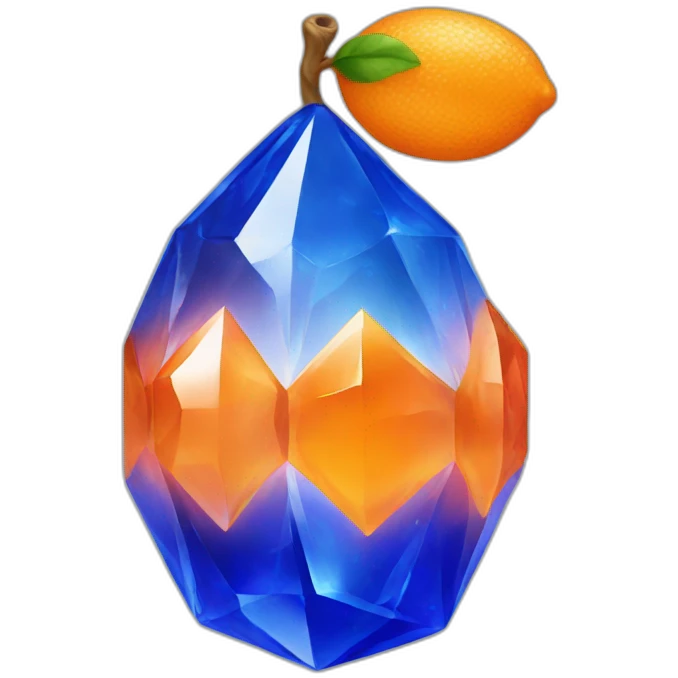 orange and royal blue crystal emoji