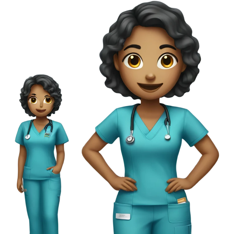 cute girl in scrubs emoji